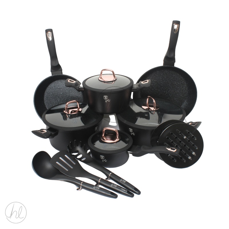 COOKWARE SET 15PCE BLACK ROSE PRO FREE 1