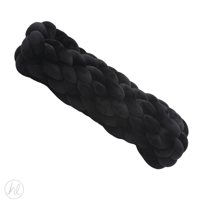 CUSHION WOVEN BLACK FREE 1