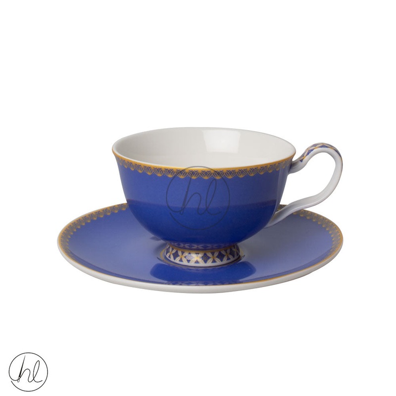 FOOTED CUP & SAUCER   HV0137 BLUE 200ML