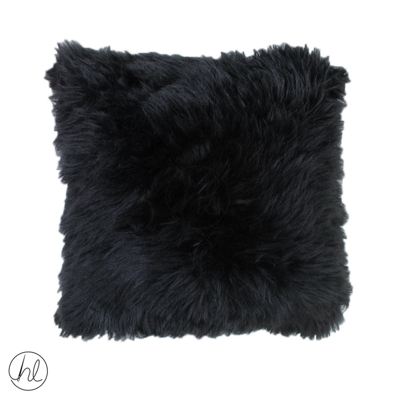 FUR SCATTER CUSHION BLACK 45X45