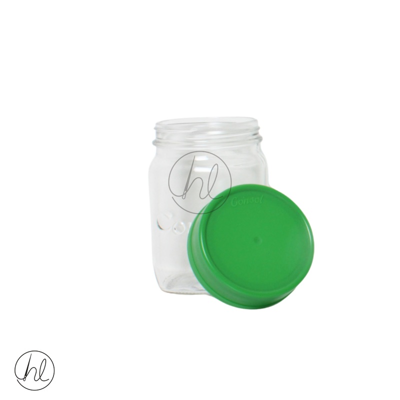 Jar Consol Coloured Lids 250ml