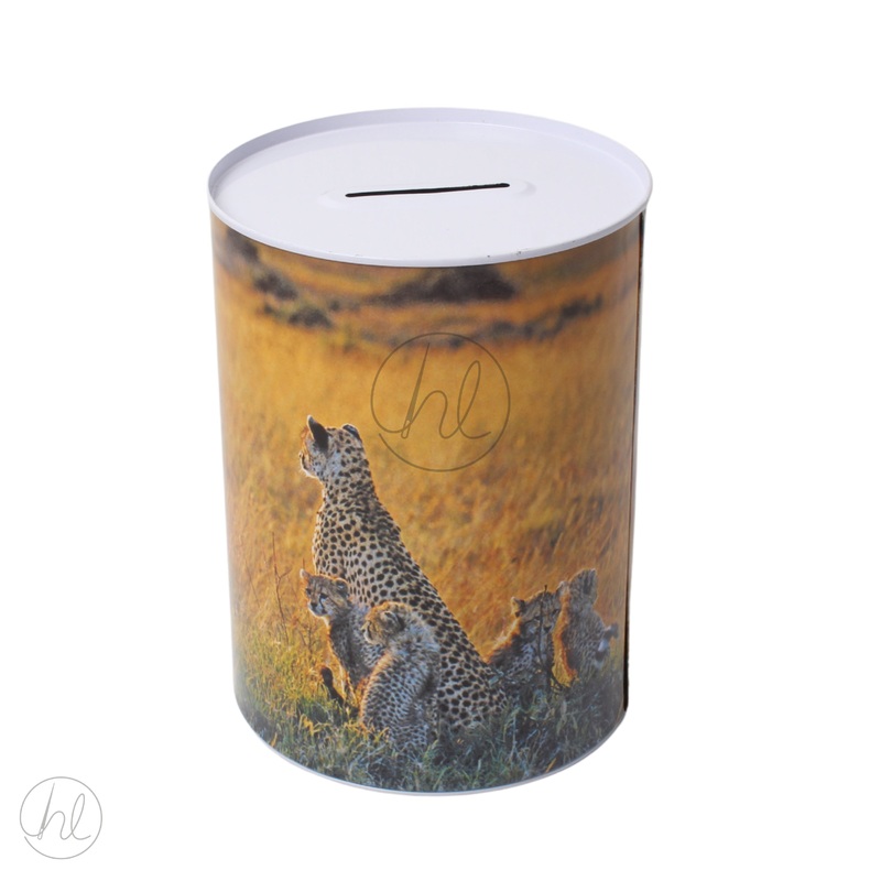 MONEY TIN LEOPARD MULTI XL