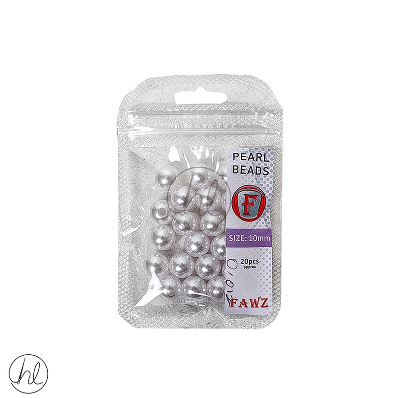 Beads Pearl 10mm White Free