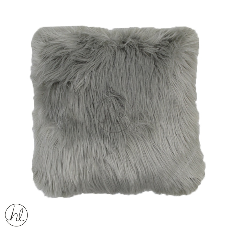 FUR SCATTER CUSHION GREY 45X45