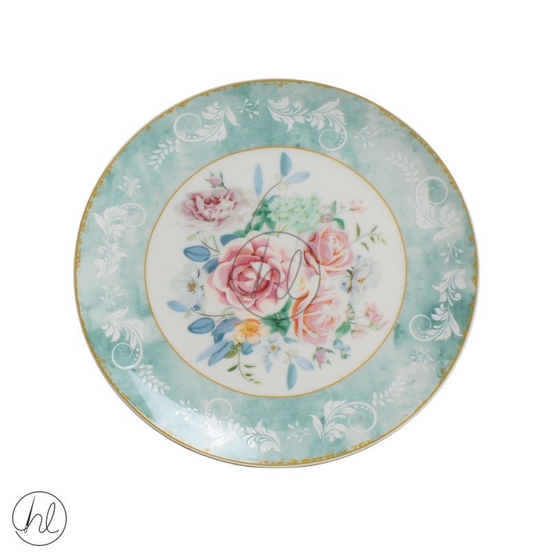JENNA CLIFFORD GREEN FLORAL SIDE PLATE 4 PER SETJC-7111