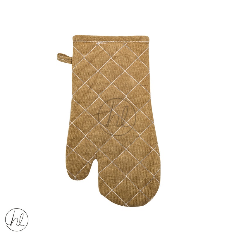 OVEN GLOVE BROWN AND WHITE