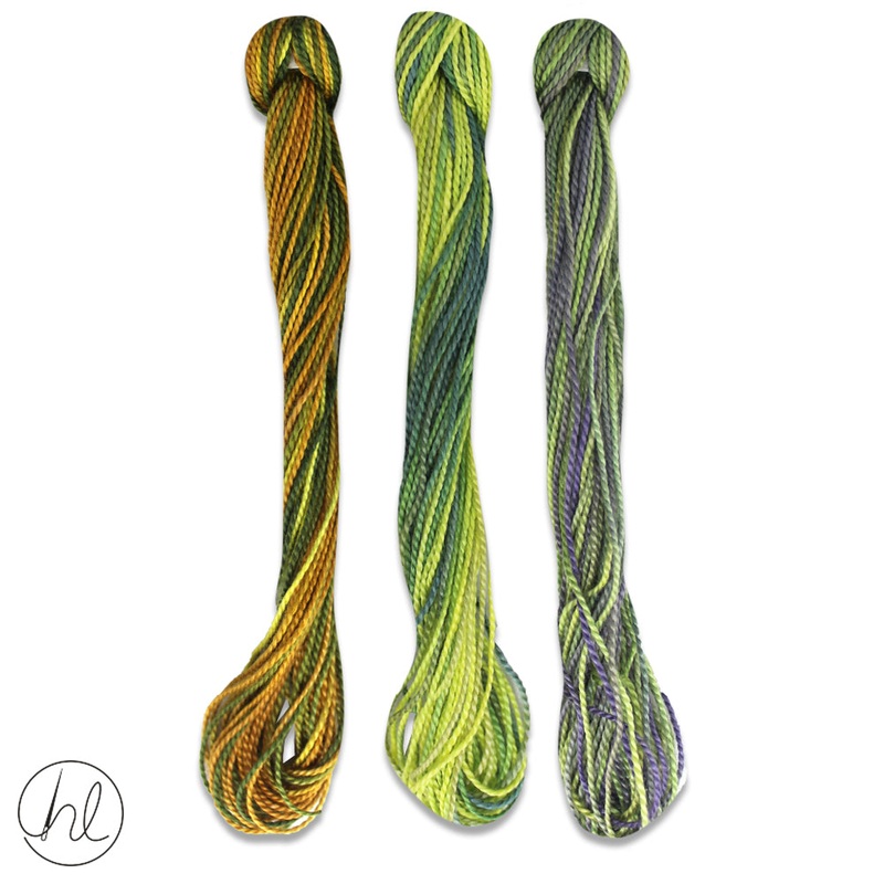 100% COTTON PERLE THREAD 3X9M (54-FOREST) (PER SET)