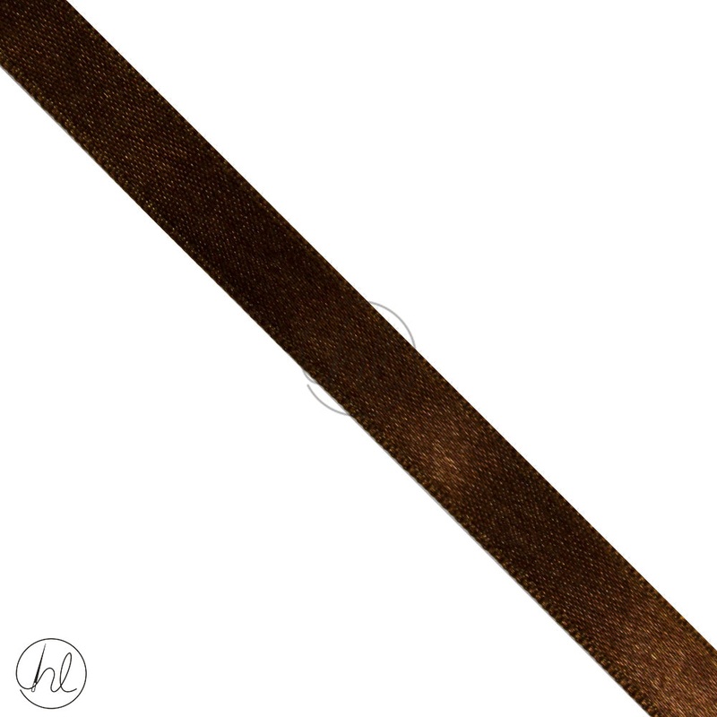 PLAIN SATIN RIBBON 30M 10MM DARK BROWN