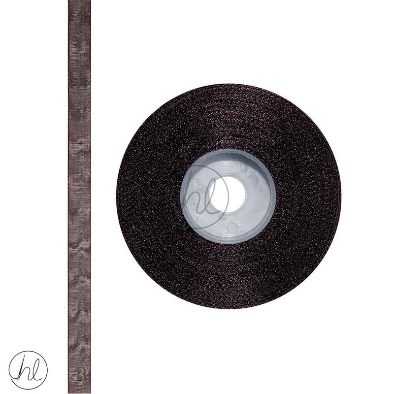 RIBBON ORGANZA CHOCOLATE 10MM 20M PER ROLL 024-163