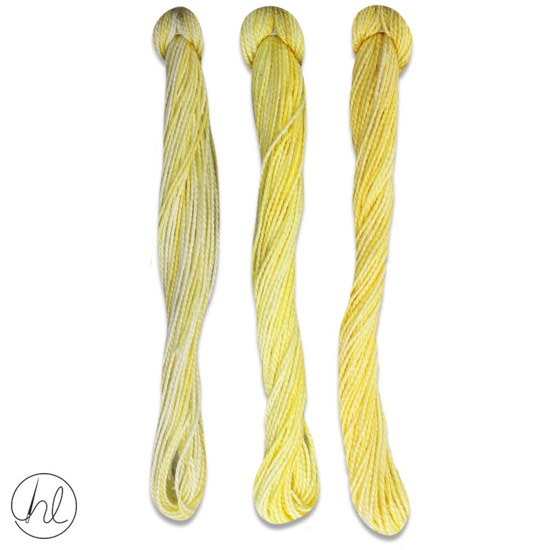 100% COTTON PERLE THREAD 3X9M 11-SUNLIGHT PER SET
