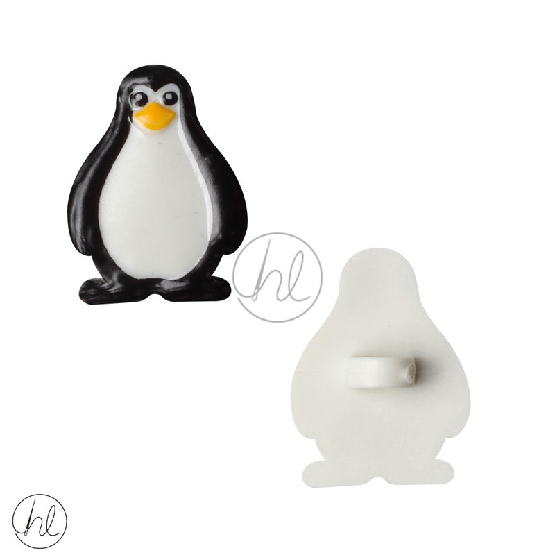 BABY BUTTONS PENGUIN M 18MM BLK/WHITE PABUTTONS-M