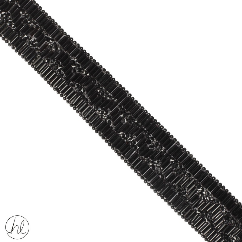 BRAID IRON ON BLACK 25MM J-155 PER M