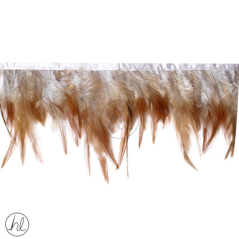 FEATHER TRIMMING GREY PER M