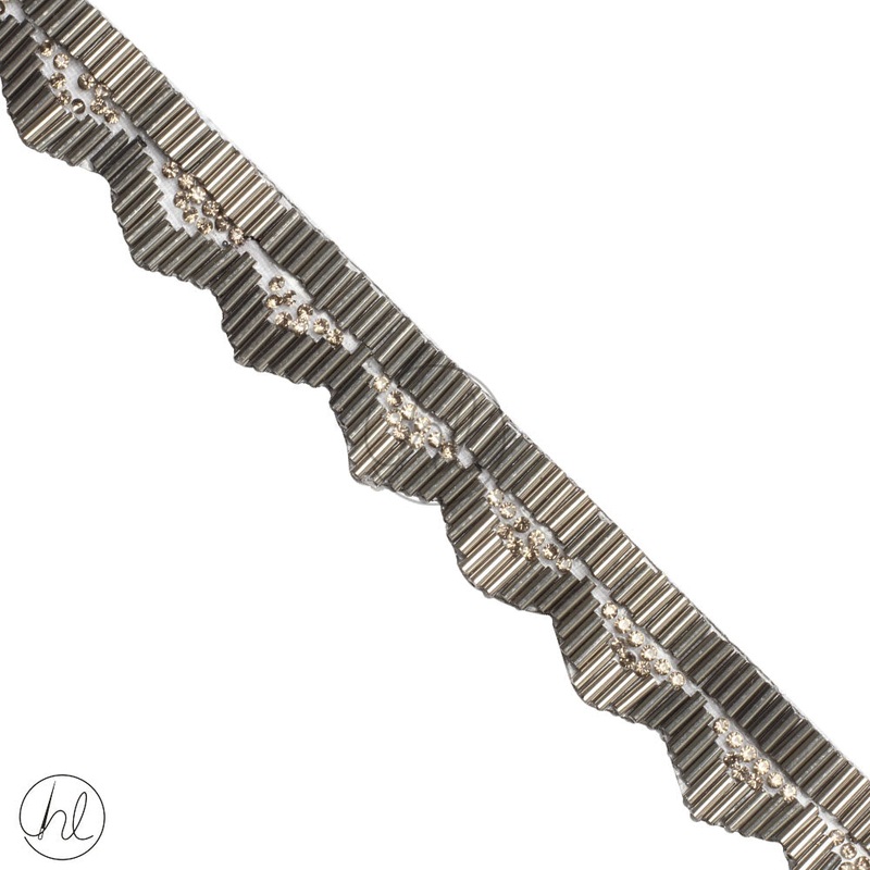 IRON ON BRAID CHARCOAL 22MM PER M