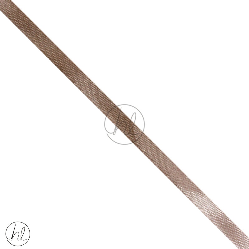 PLAIN SATIN RIBBON 30M 6MM LIGHT GREY PER ROLL