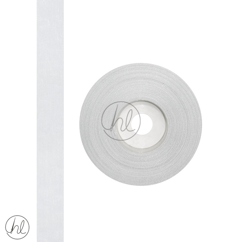 RIBBON ORGANZA WHITE 15MM 20M PER ROLL