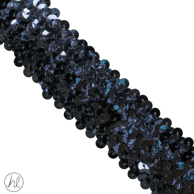 STRETCH SEQUINS 4 LINE CHARCOAL PER/M