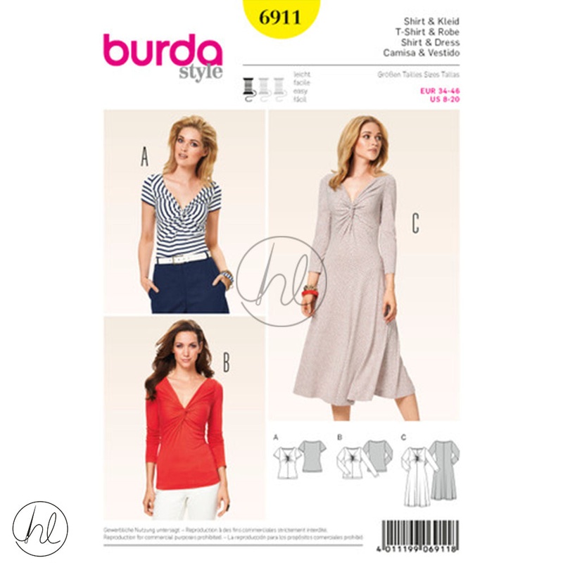 BURDA DRESS YELLOW  6911