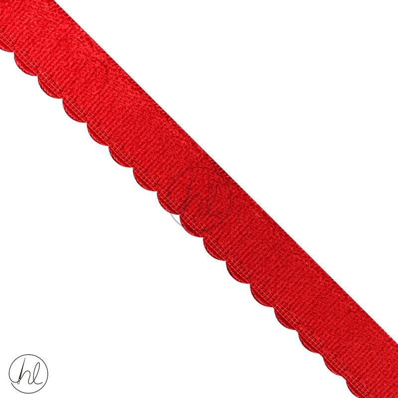 ELASTIC SCALLOP EDGE P/METER RED 034-312 16MM