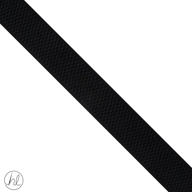 NON CURL ELASTIC P/METER BLACK 30MM