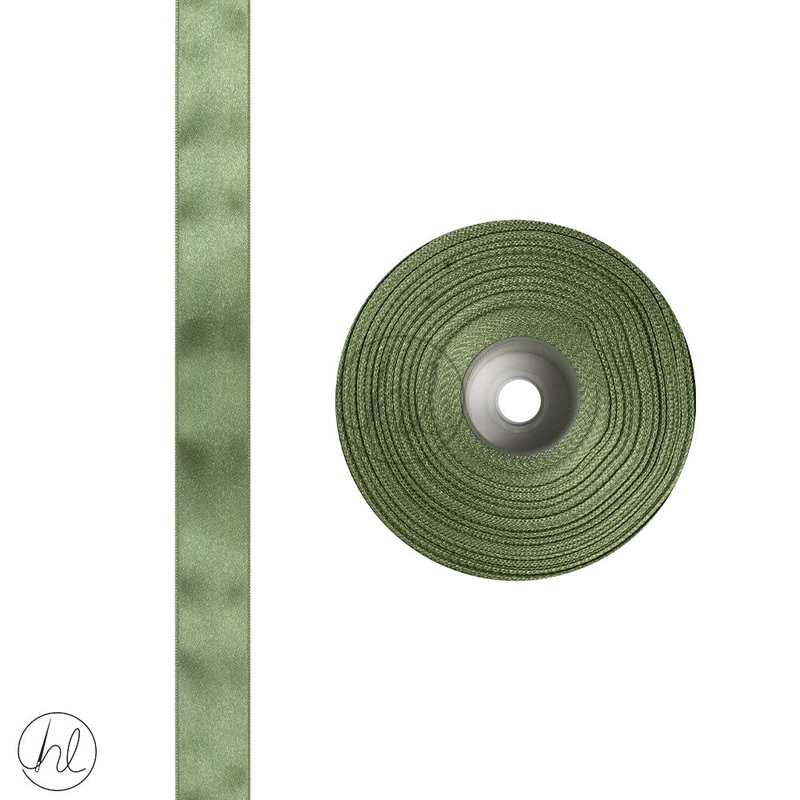 SATIN RIBBONS OLIVE 25MM PER ROLL