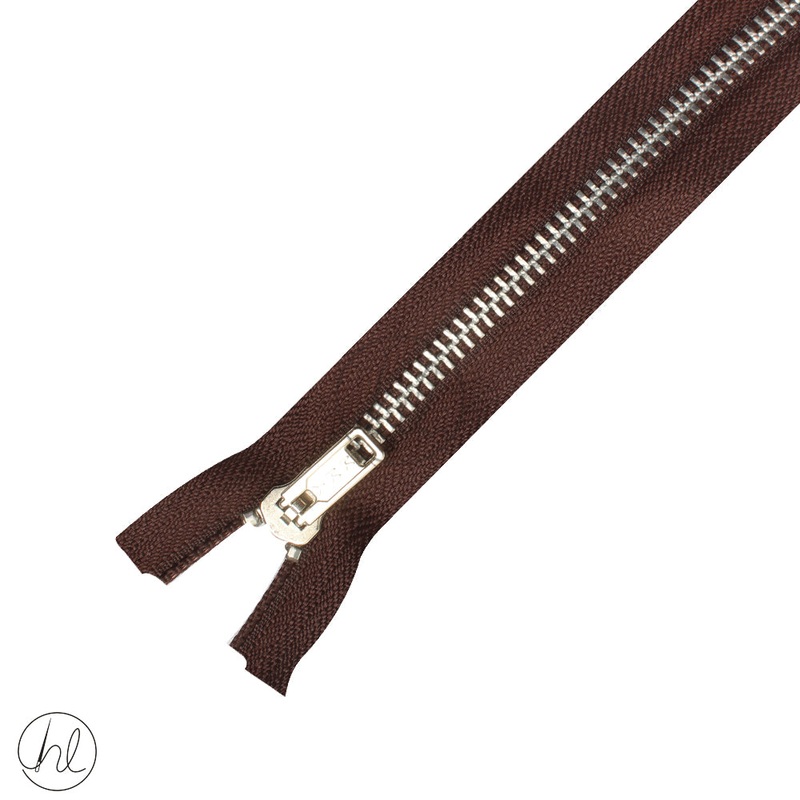 STEEL ZIP YKK BROWN 50CM