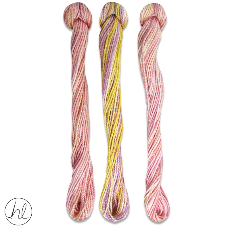 100% COTTON PERLE THREAD 3X9M 16-ROSES PER SET