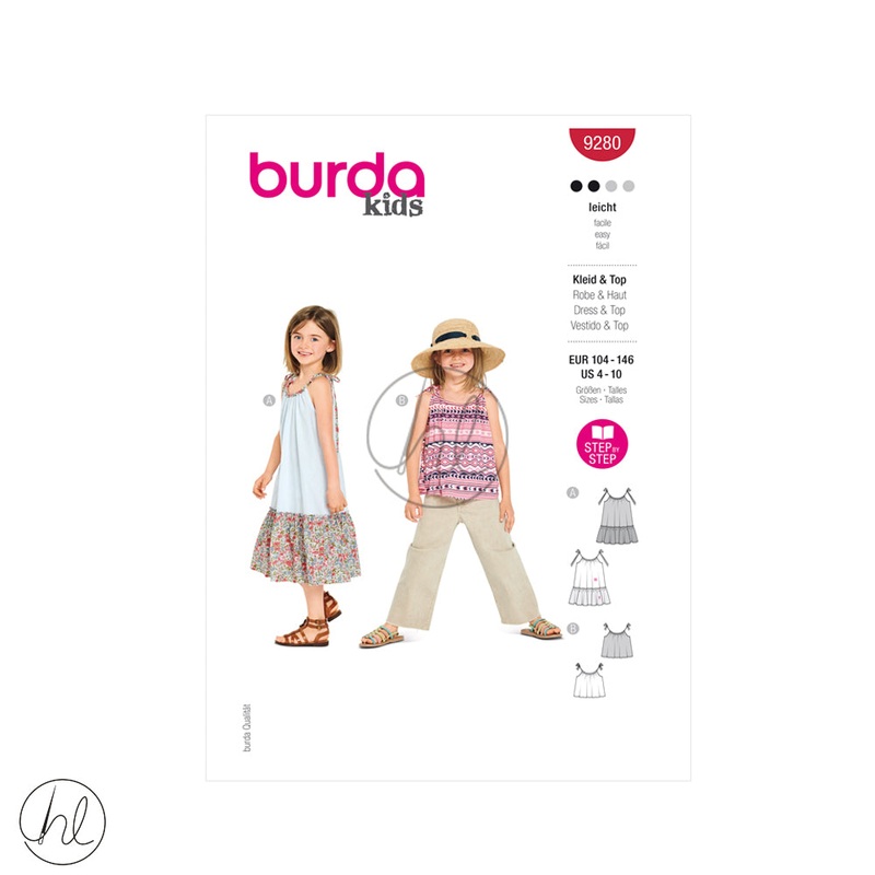 BURDA PATTERN  9280 RED 4-11