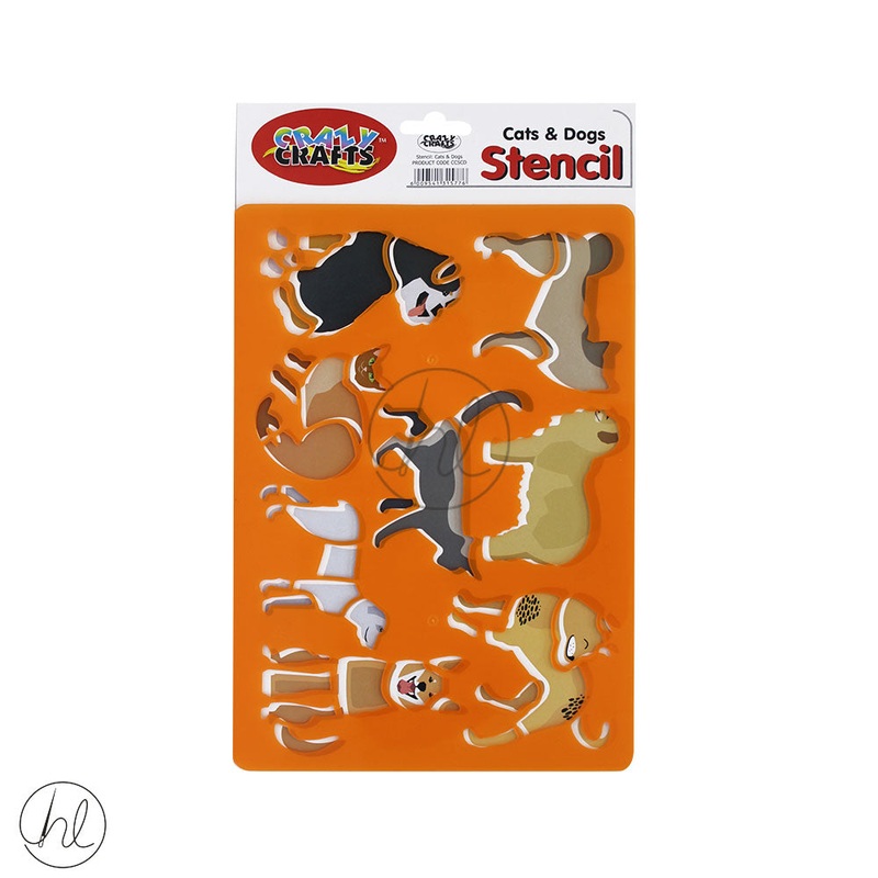 CRAZY CRAFT STENCIL CAT AND DOG CCSCD