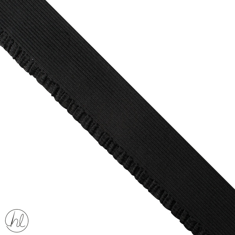 ELASTIC FRILL BLACK 034-177 38MM P/METER
