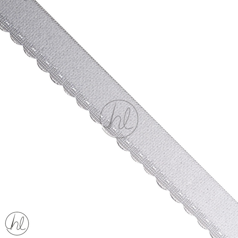 ELASTIC SCALLOP EDGE P/METER WHITE 034-312 16MM