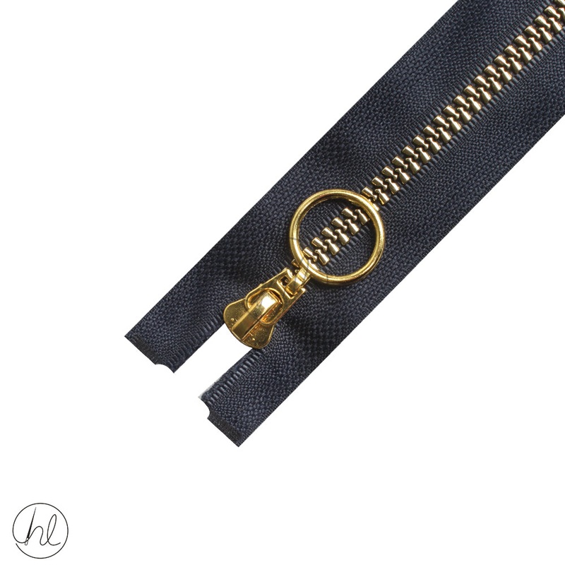 FANCY ZIP GOLD NAVY 75CM
