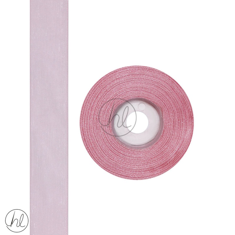 RIBBON ORGANZA PINK 25MM 20M PER ROLL