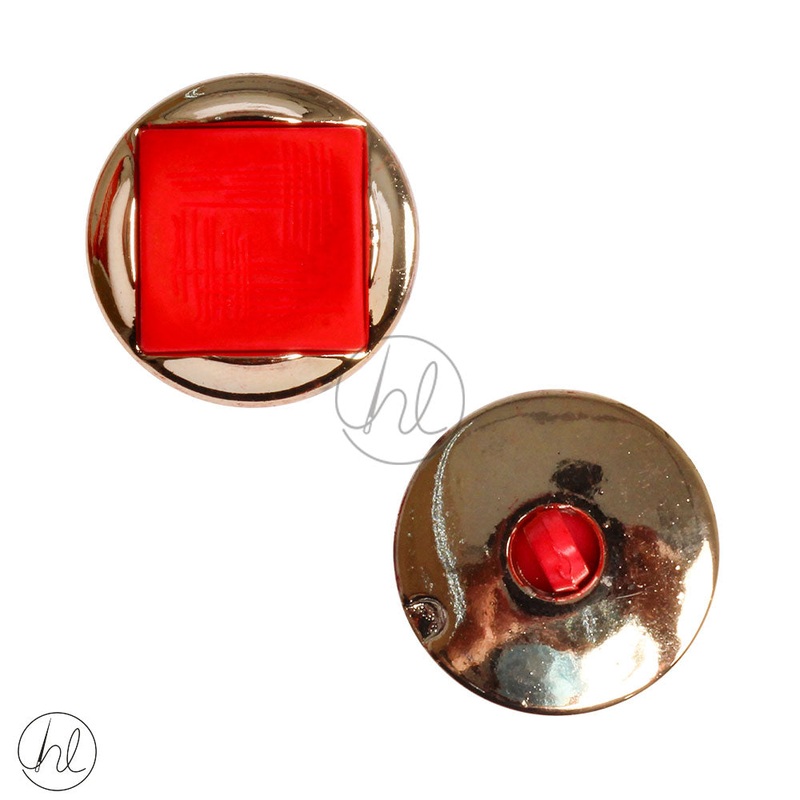 BUTTONS FANCY RED AND GOLD BT1427 22MM