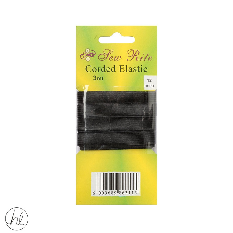 ELASTIC CORD 12 CORD 3MT BLACK