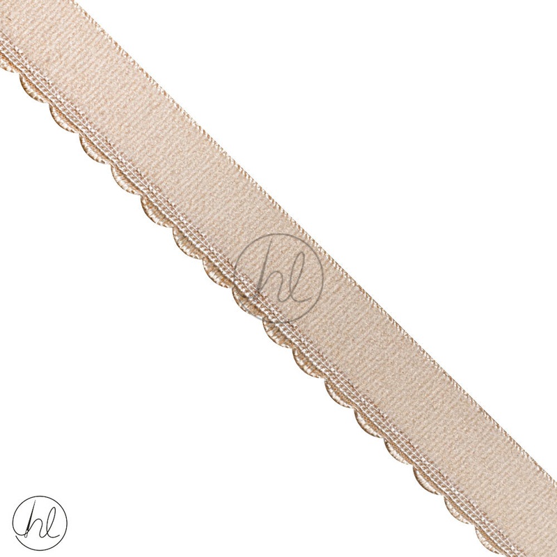 ELASTIC SCALLOP EDGE P/METER BEIGE 034-312 (16MM)