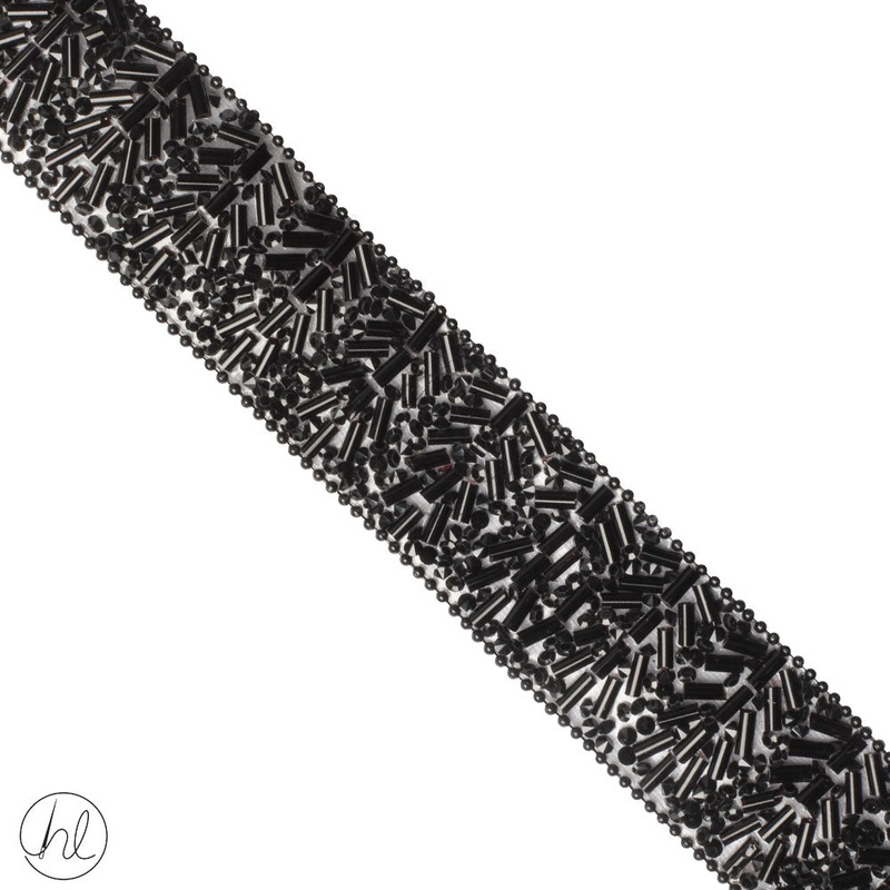 IRON ON BRAID BLACK 25MM PER M