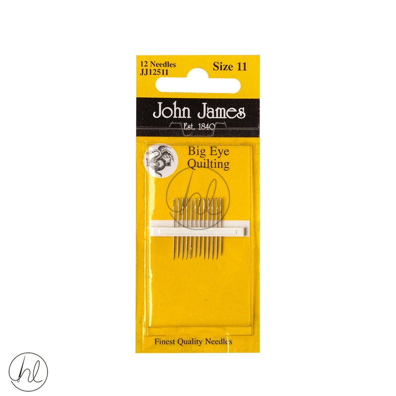 John James Needles BIG EYE QUILTING JJ12511 SIZE 11