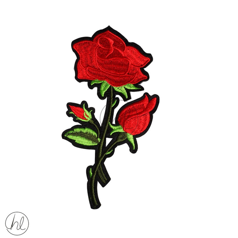 MOTIF EMBROIDERED ROSE LRG D6-003