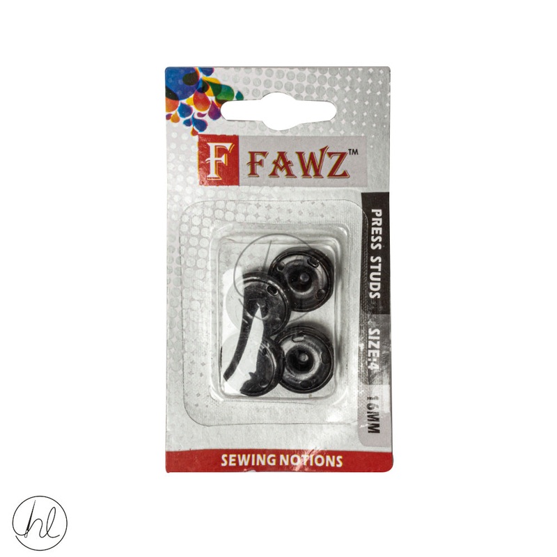Press Studs Fawz Size 4Black16mm