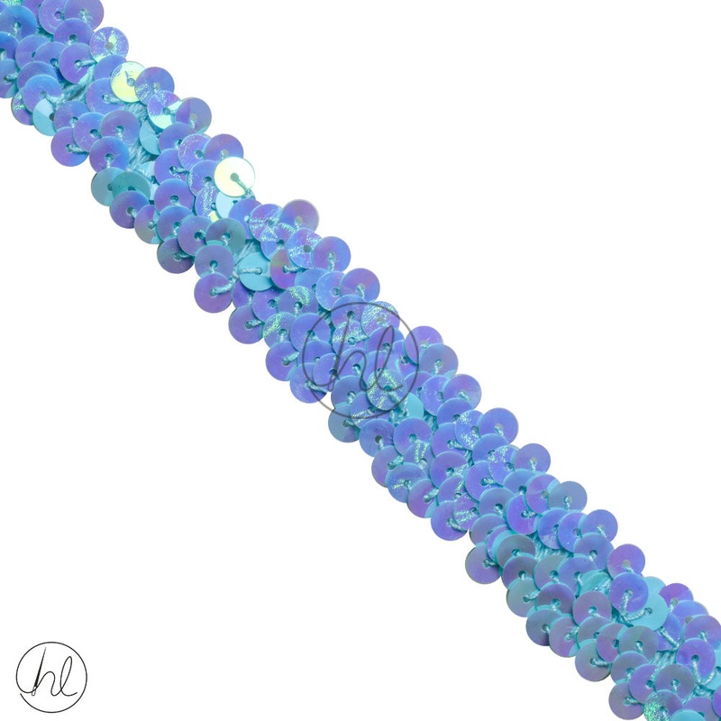 STRETCH SEQUINS 2 LINE POWDER BLUE PER/M
