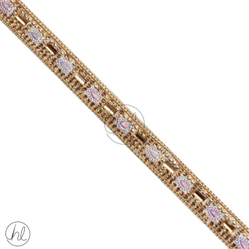 BRAID IRON ON DARK GOLD 15MM J-071 PER M