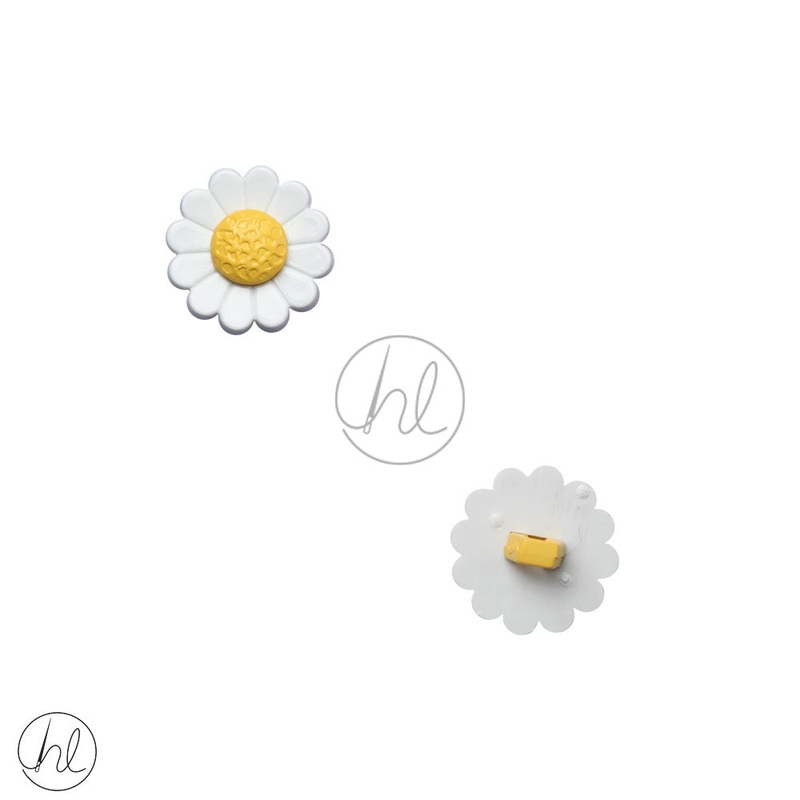 BUTTONS BABY DAISY 15MM WHITE/YELLOW DAISY-S