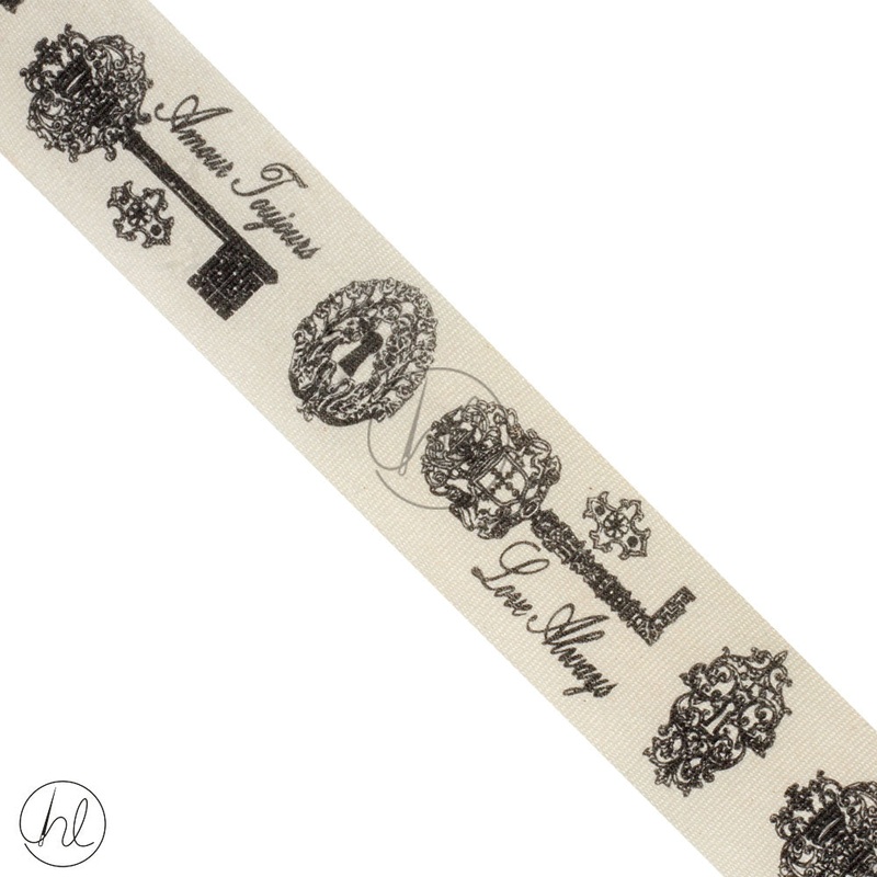 FRENCH COTTON RIBBON KEYS 40MM FC40 PER M