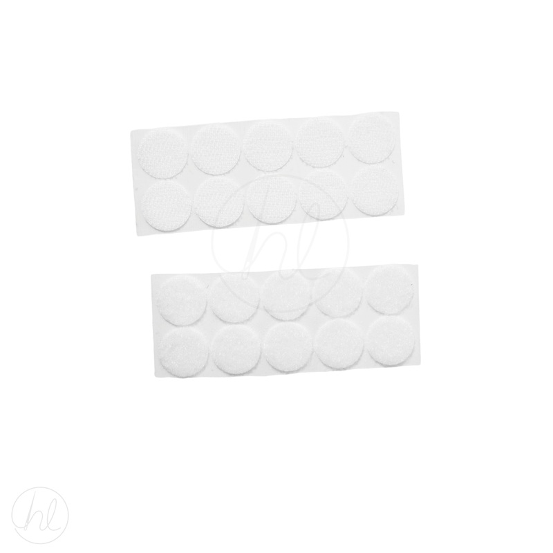 HOOK AND LOOP DOTS 20MM  WHITE FREE 1