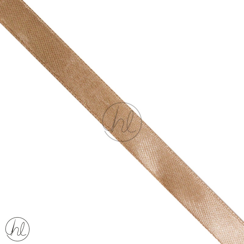 PLAIN SATIN RIBBON 30M 10MM LIGHT BROWN