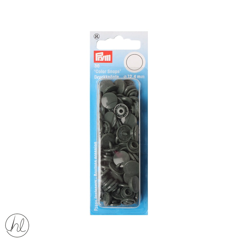 PRYM 30 COLOUR SNAP DARK GREY 12.4MM