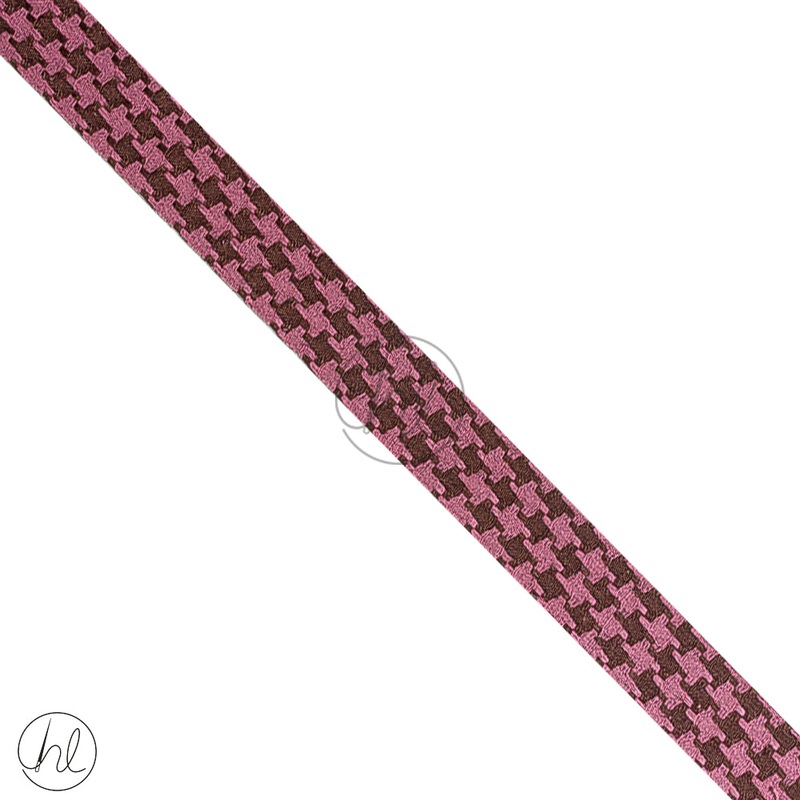 Ribbon 2 Tone Fancy 25mmPink/Brown