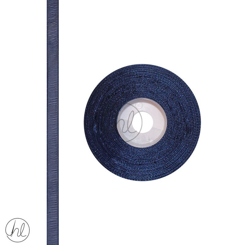 RIBBON ORGANZA NAVY 6MM 20M PER ROLL