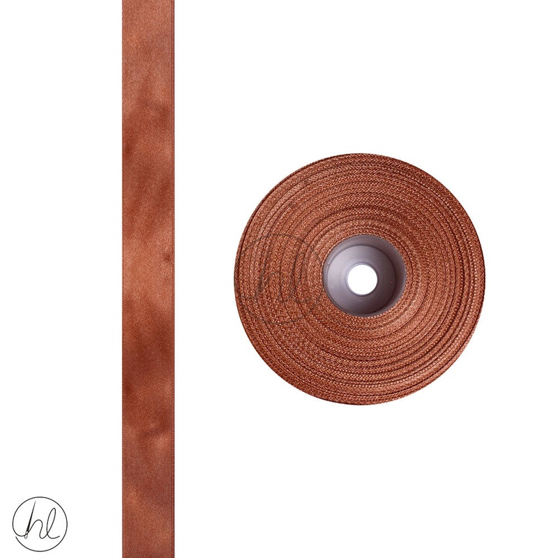 SATIN RIBBONS COPPER 25MM PER ROLL